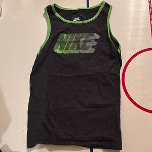Nike Kids Black and Green Tank Top Boys Size Medium Used